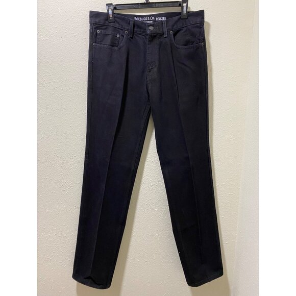 Roebuck & Co Relaxed Black Jeans Men’s 32x34 Straight Leg Cotton - Picture 5 of 13